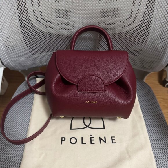 Polene Handbags - polene Numéro Un Nano Edition Textured Cherry
